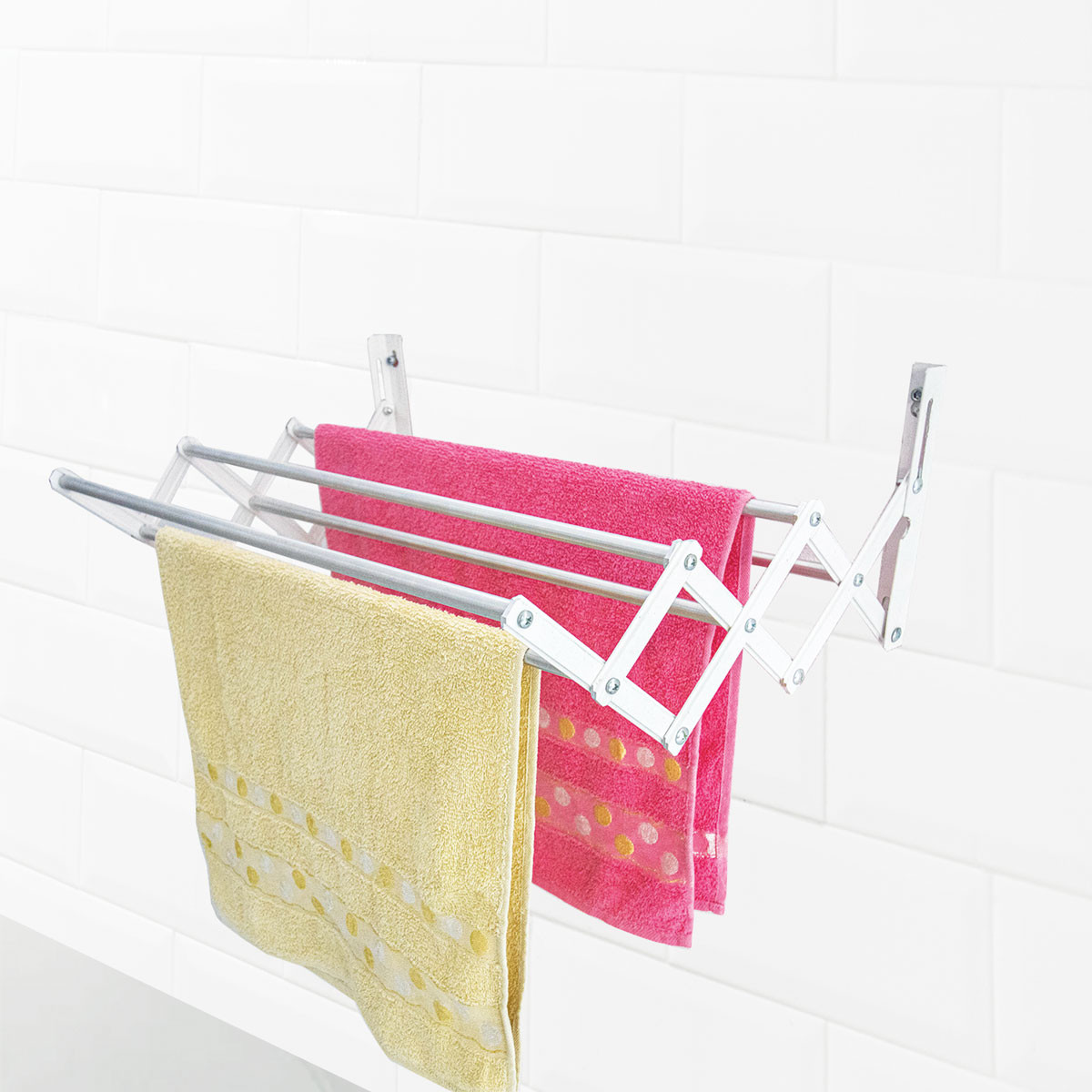 Sèche Linge Mural Extensible 100% Aluminium 50 X 38 cm