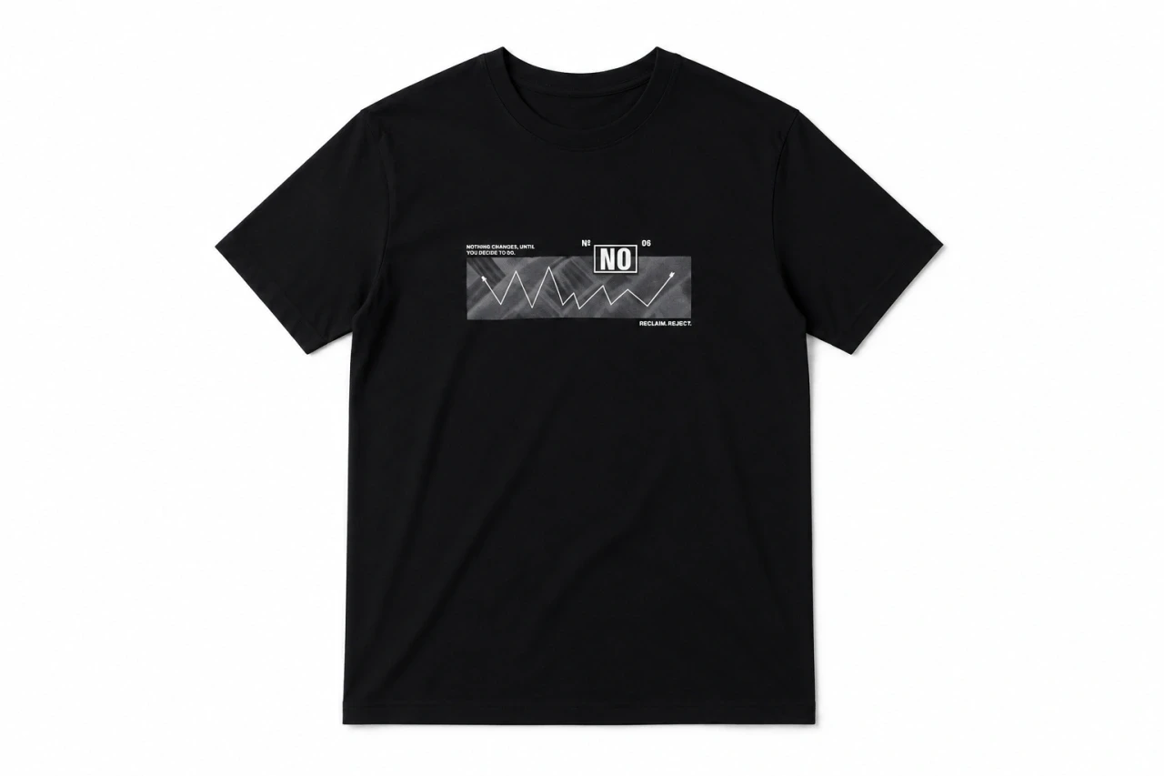 T-shirt Noir « NO » – Style Streetwear Graphique