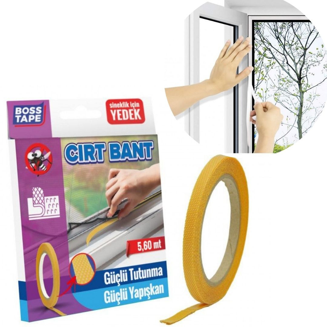 Ruban Scratch Adhésif BOSSTAPE® pour Moustiquaire de Fenêtre (5,6m)