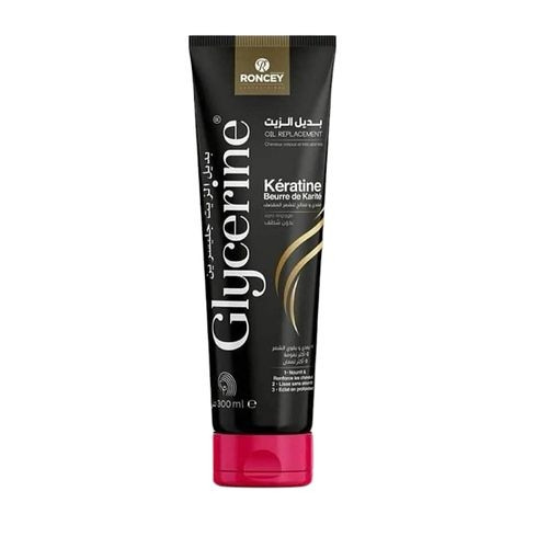 Crème Glycérine à la Kératine et Beurre de Karité Remplacement d'Huile 300ml