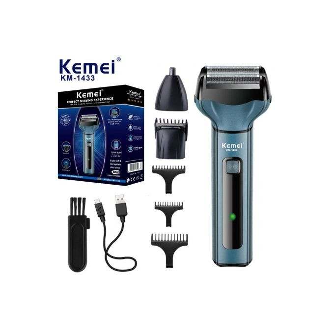Tondeuse Rasoir à poils de nez électrique multifonction 3-en-1 Kemei KM-1433