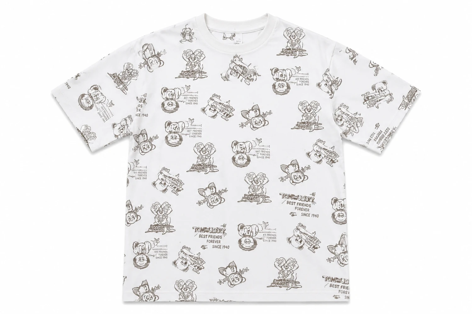 T-shirt Blanc Tom & Jerry Premium – Style Cartoon Vintage