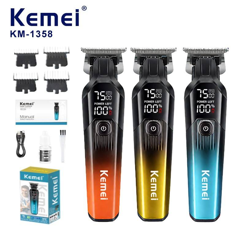 Tondeuse à cheveux et barbes électrique professionnel Kemei Km-1358