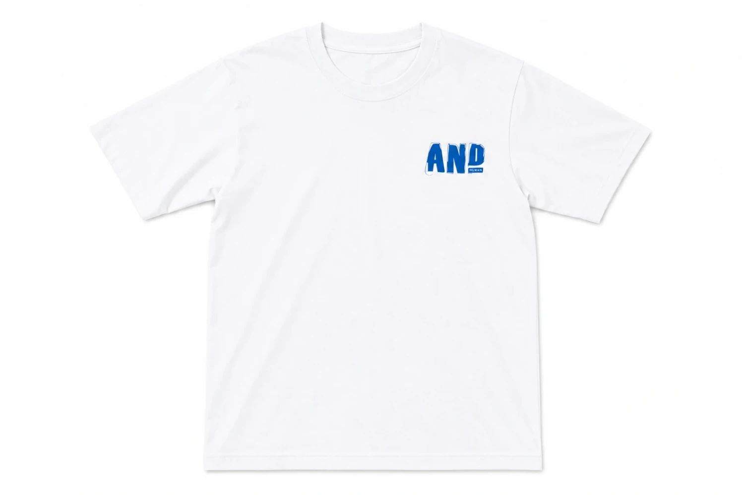 T-shirt Blanc Premium « AND » – Style Streetwear Minimaliste