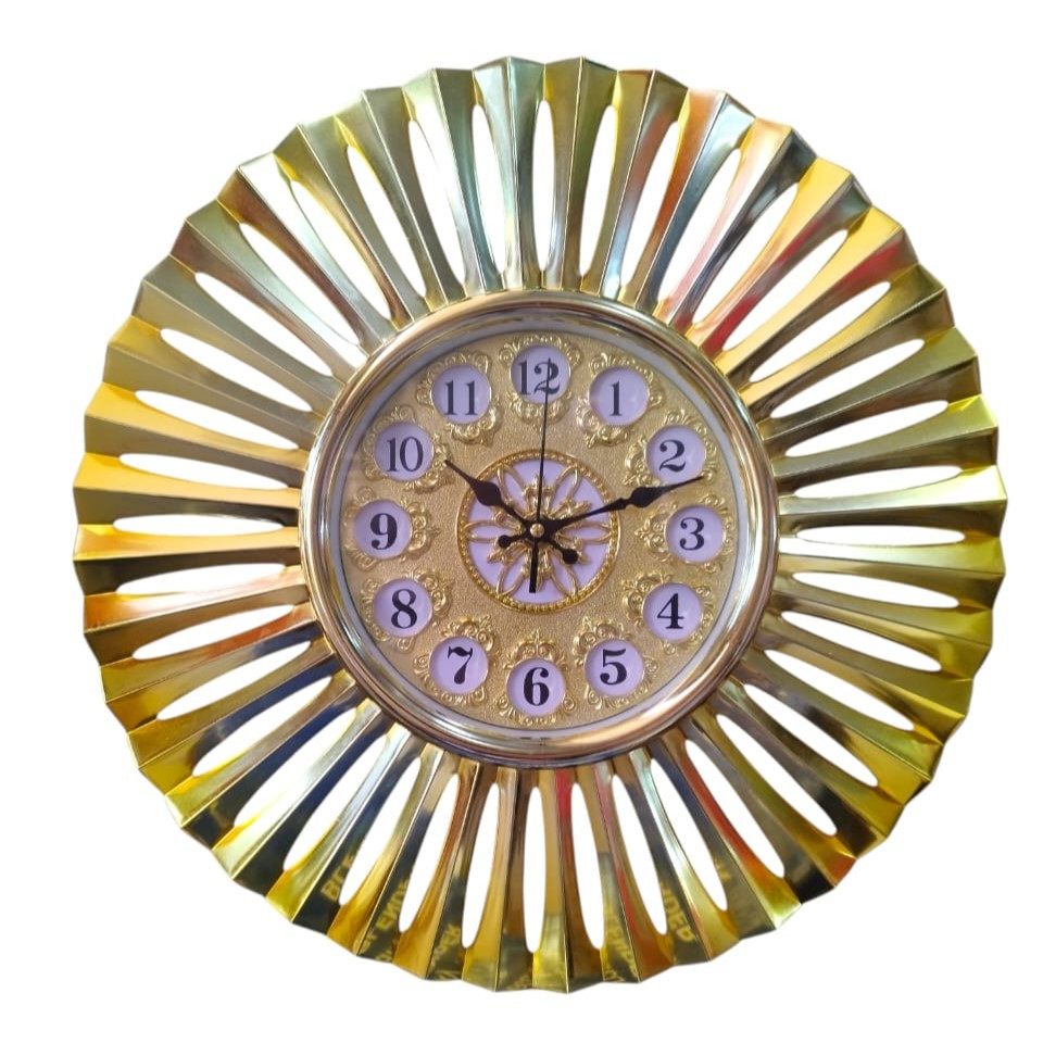 Horloge Murale Moderne Doré (2/10)