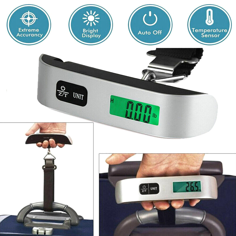 Balance à bagages numérique portable avec écran LCD 50kg avec Ceinture