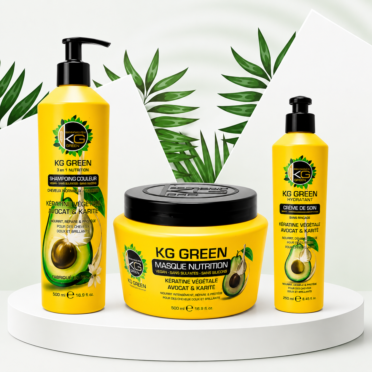 Pack Capillaire Sans Sulfate Keragold Pro KG Green - Trio Soin Intense