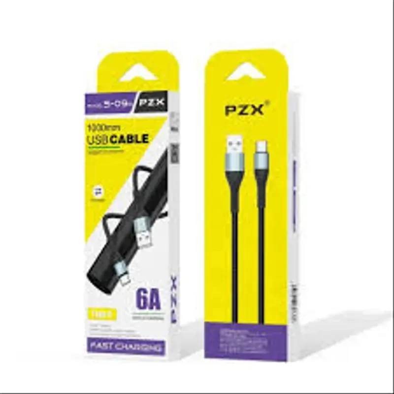 CABLE CHARGE tressé PZX S-09s 6A (type c)