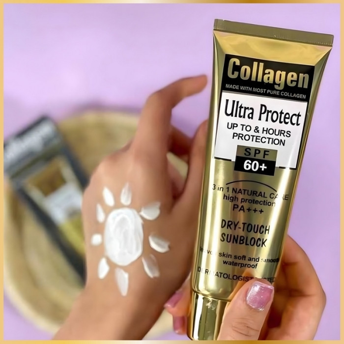 Crème Solaire au Collagène SPF 60+ 100 ml- Invisible