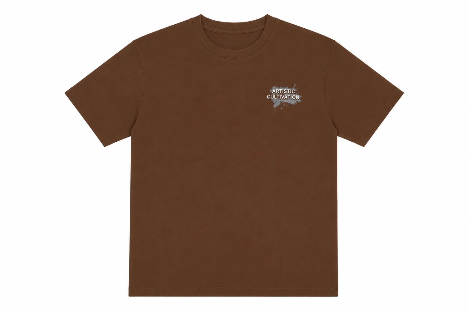 T-shirt Marron « ARTISTIC CULTIVATION » – Style Streetwear Minimaliste