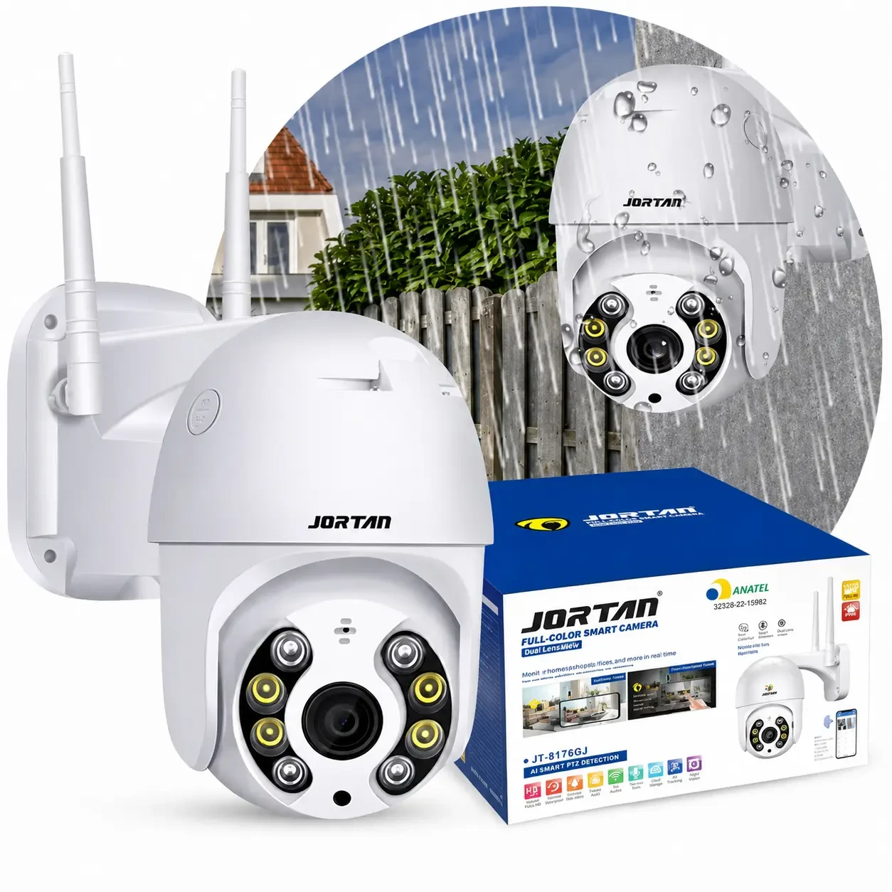 Caméra de Surveillance Extérieure Wi-Fi Jortan JT-8176QJ