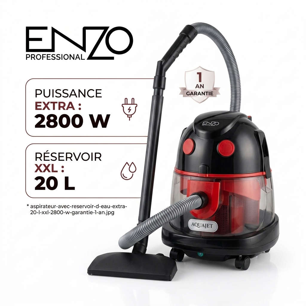 Aspirateur avec réservoir d'eau Extra 20 L - XXL -2800 W -Garantie 1 an