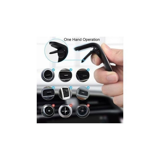Support téléphone portable pour Voiture Air Vent Magnétique Rouge