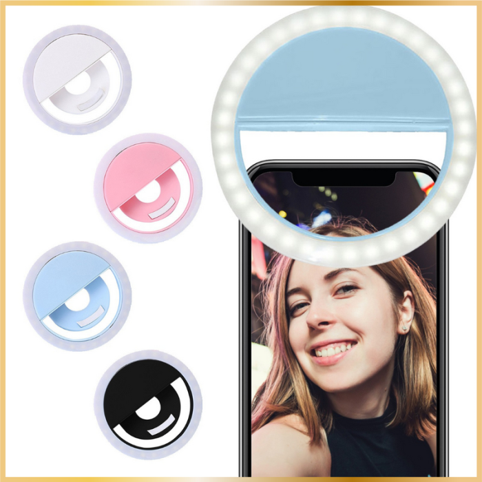 Selfie Ring Light LED – 3 Niveaux de Luminosité