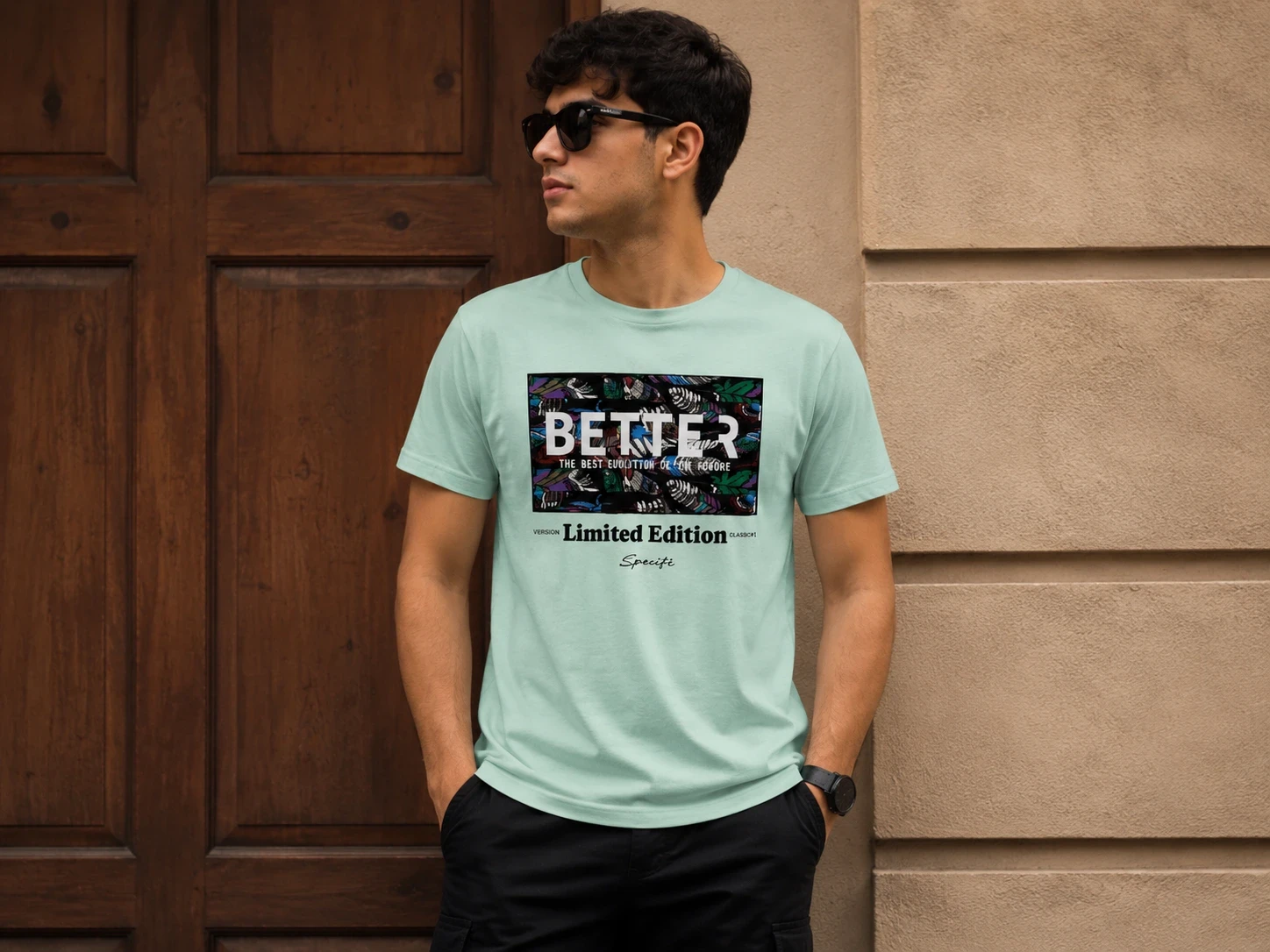 T-shirt Homme Vert Menthe