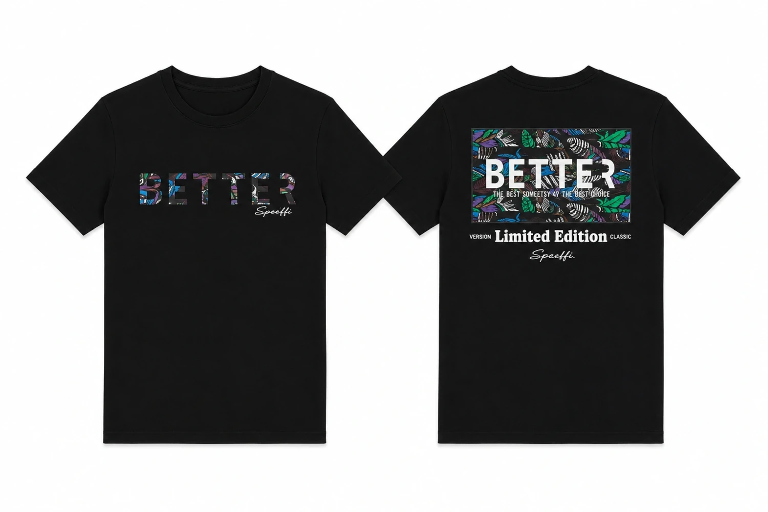 T-shirt Noir « BETTER » – Style Streetwear Graphique | Design Moderne