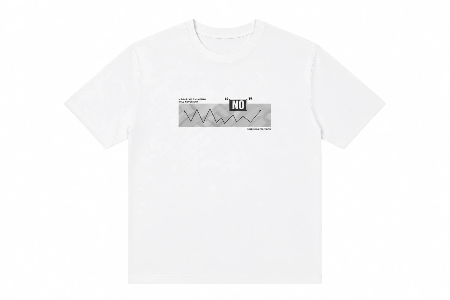 T-shirt Blanc « NO » – Style Streetwear Graphique