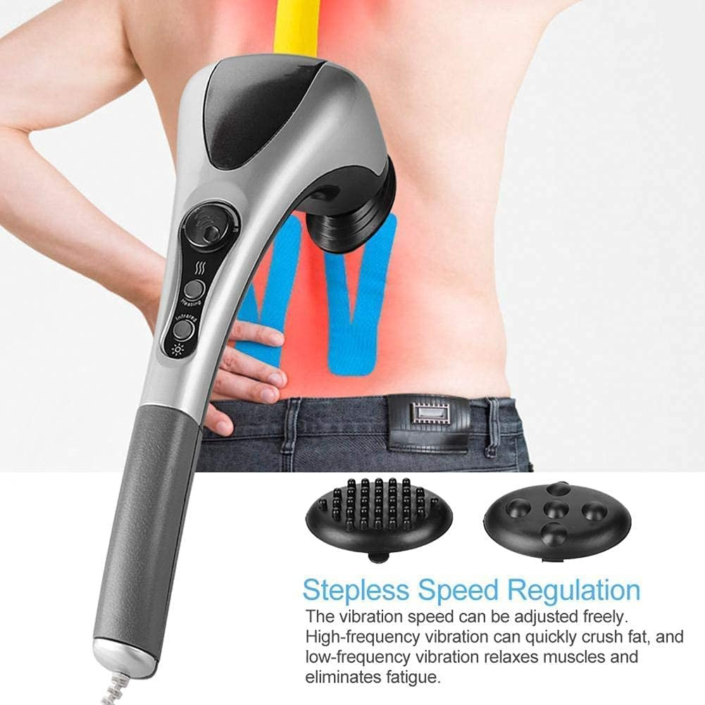 Masseur électrique à double tête pour le corps, vitesse variable, infrarouge avec technologie de chauffage
