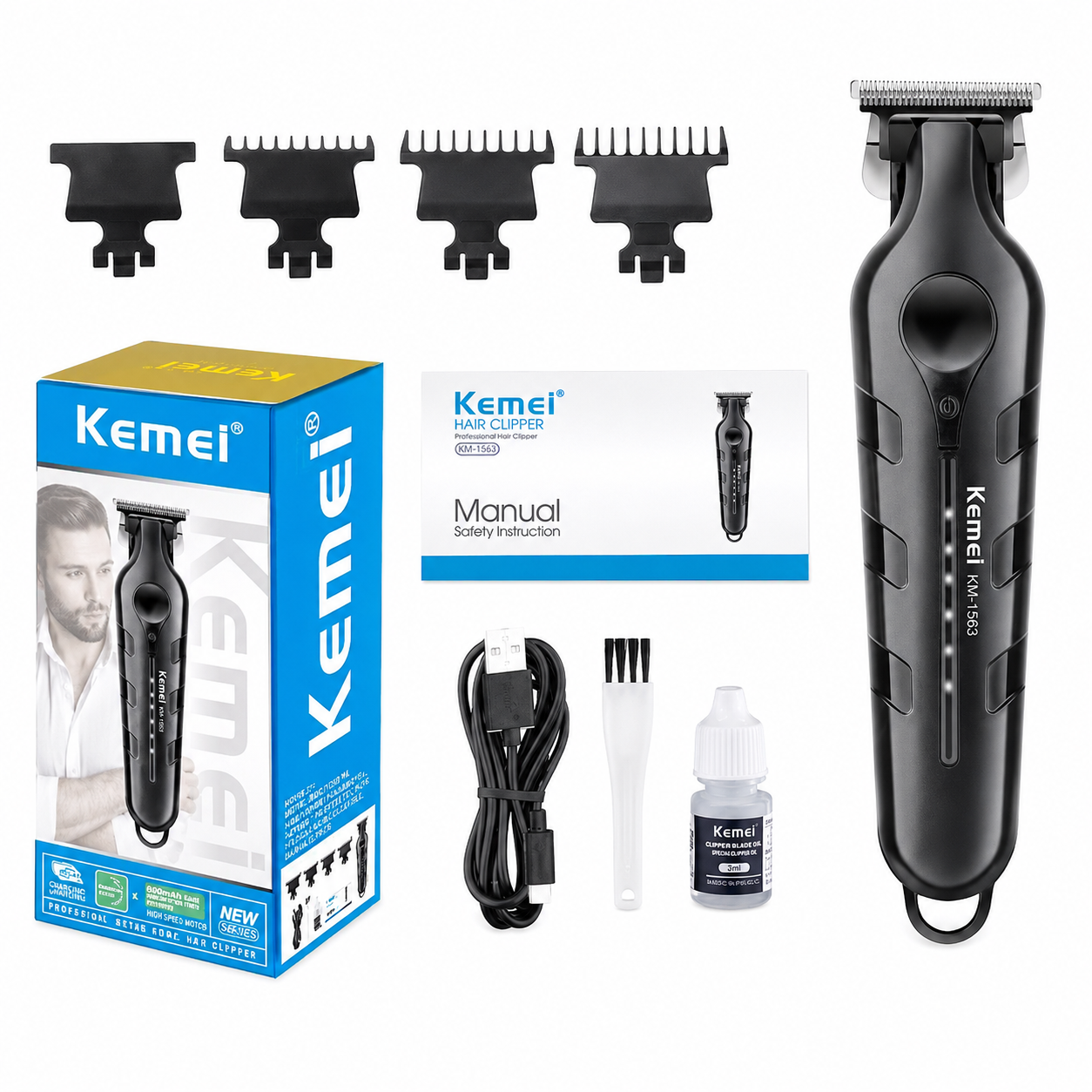 Tondeuse Kemei KM-1563 7200 RPM Haute Précision
