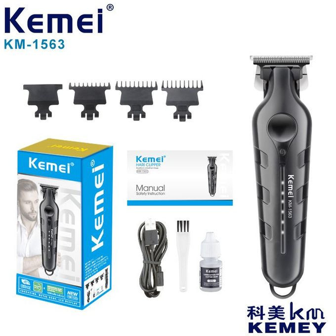 Tondeuse à cheveux rechargeable Rasoir Barbe Professionnel 7200 tr/min Kemei KM-1563