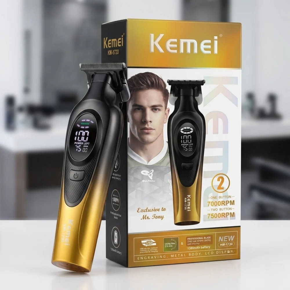 Tondeuse à barbe et à cheveux lames précises professionnel Kemei KM-1730