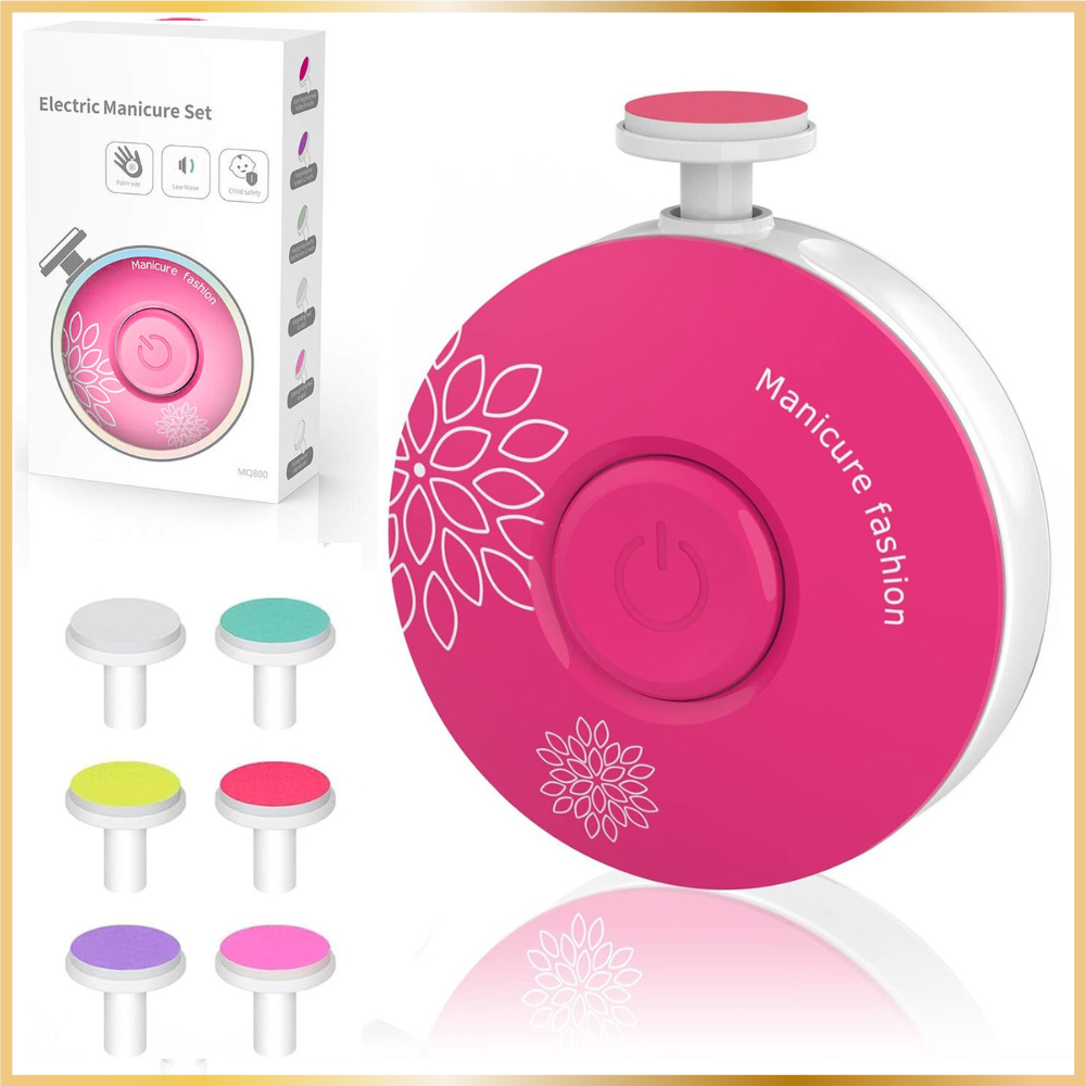 Kit de Manucure Électrique pour Bébé - Rose