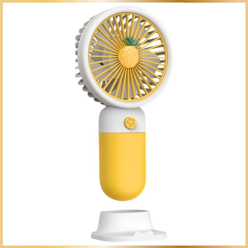 Mini Ventilateur Portable Rechargeable USB – NO.202 - Jaune