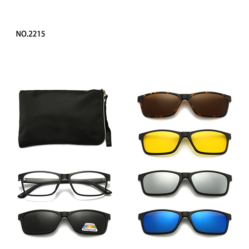 Lunettes 6 En 1 – Monture et 5 Appliques Polarisées Réf 2215A