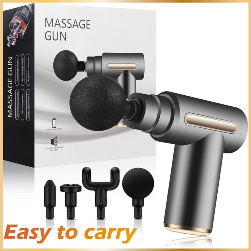 Mini Pistolet de Massage Gun Rechargeable USB Type-C - Gris