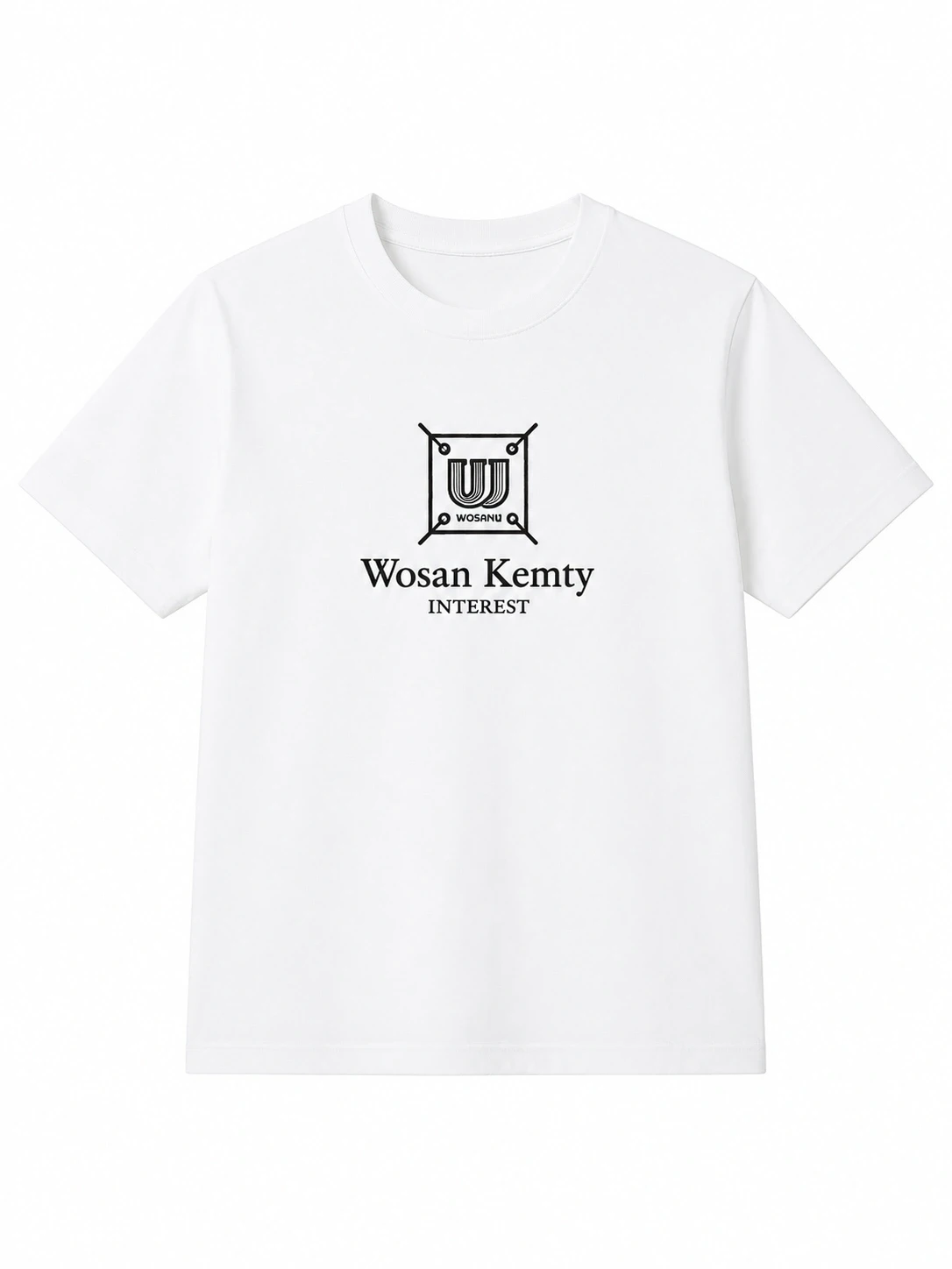 T-shirt Blanc « WOSAN KEMTY » – Style Streetwear Graphique
