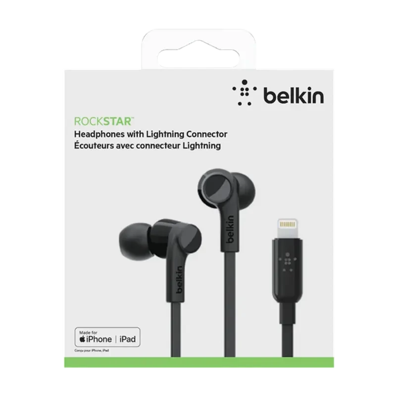 Écouteurs Belkin Rockstar Lightning Noir