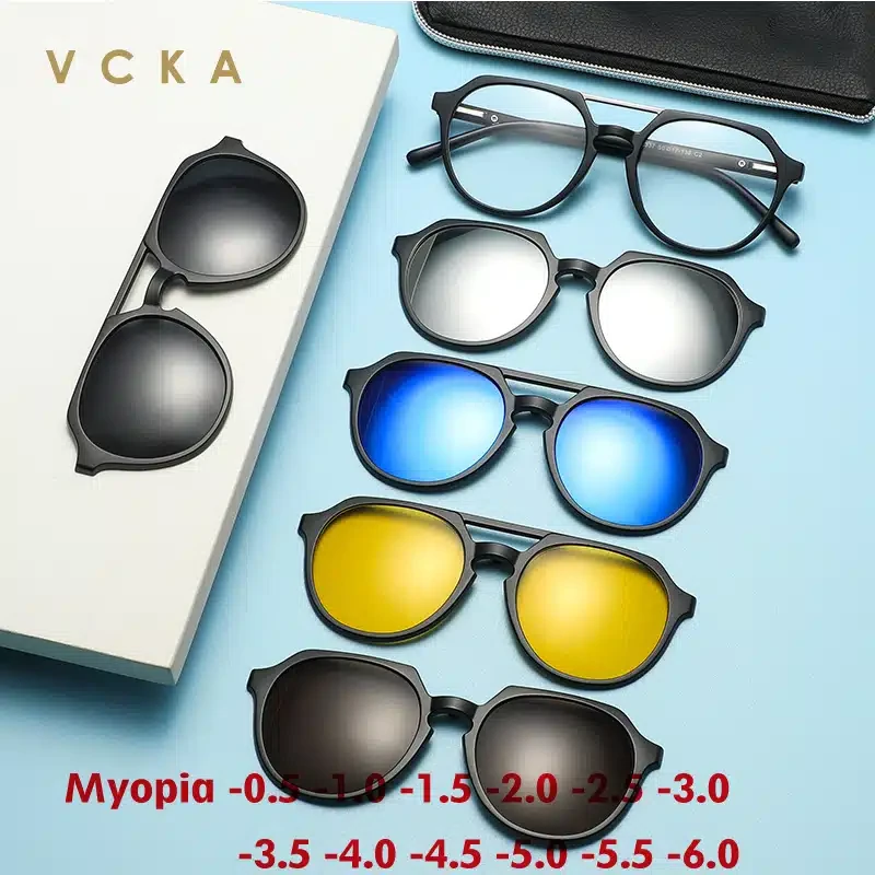 lunettes de soleil 6 en 1 pour hommes et femmes, monture à Double faisceau