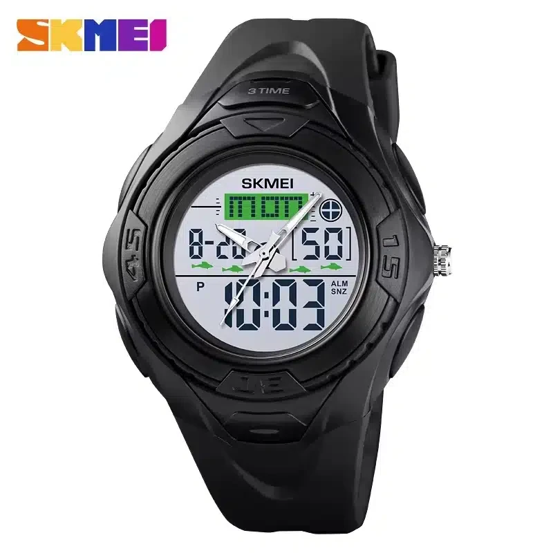 Montre de sport à double affichage SKMEI 1539 pour homme, alarme, répétition de l’heure, chronographe, compte à rebours, étanche jusqu’à 50 m Réf 1539