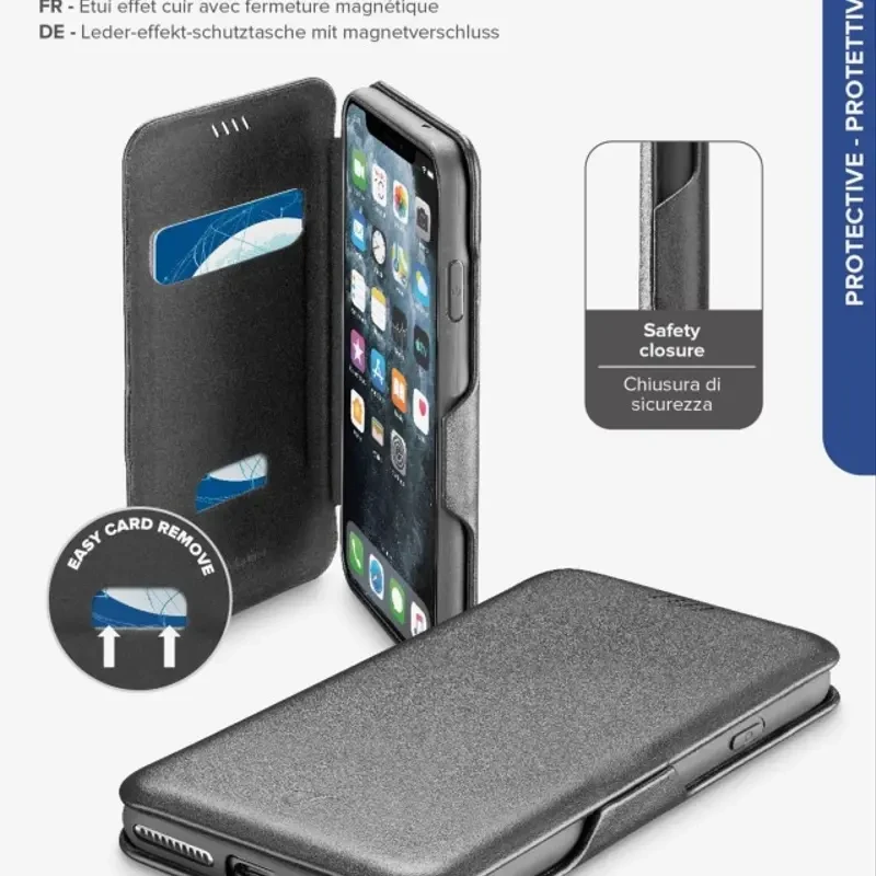 Étui CellularLine pour Apple iP 11 Pro, iP 11 Pro max noir