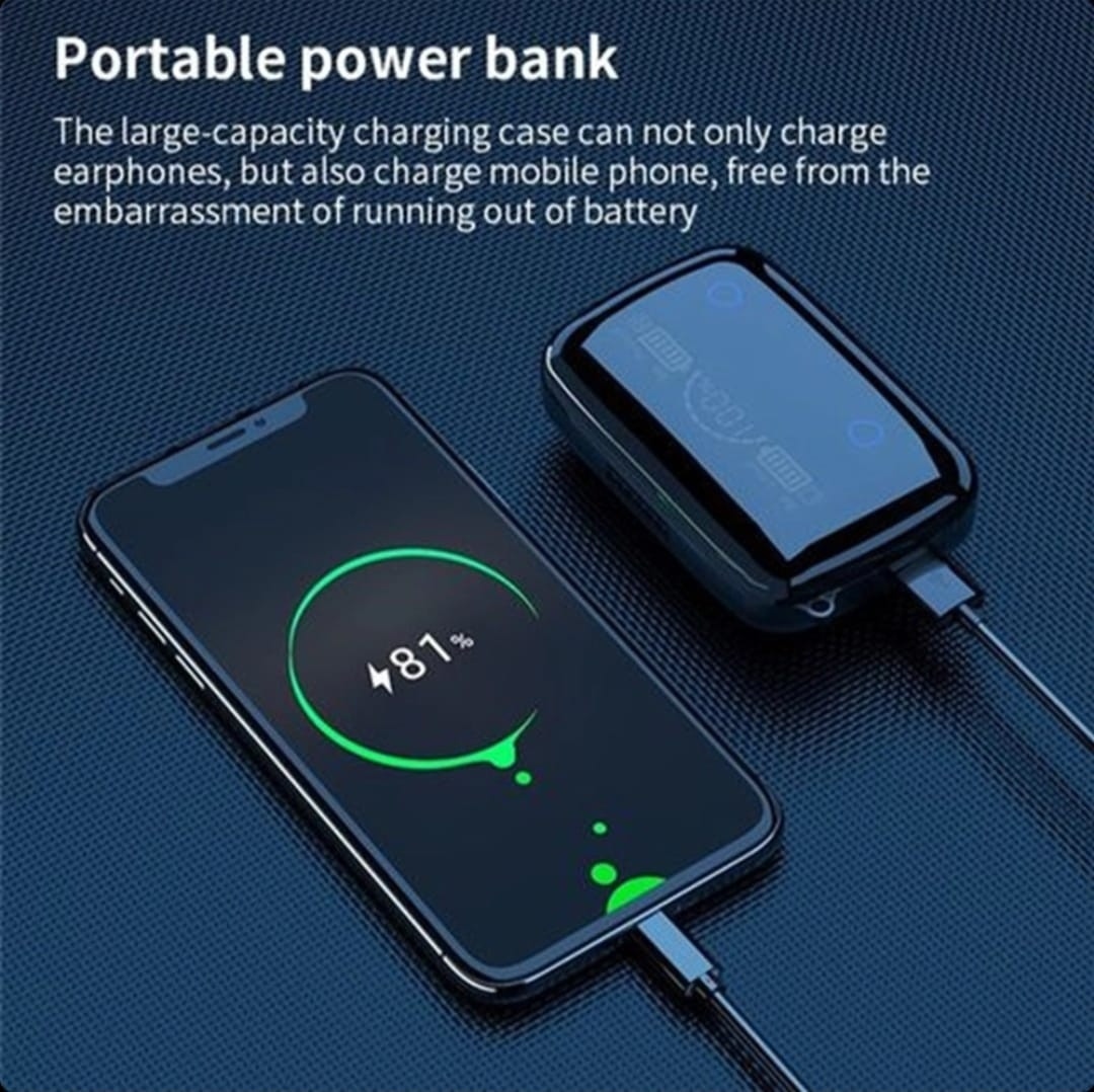 Kit Bluetooth sans fil M19 avec torche et mini powerbank