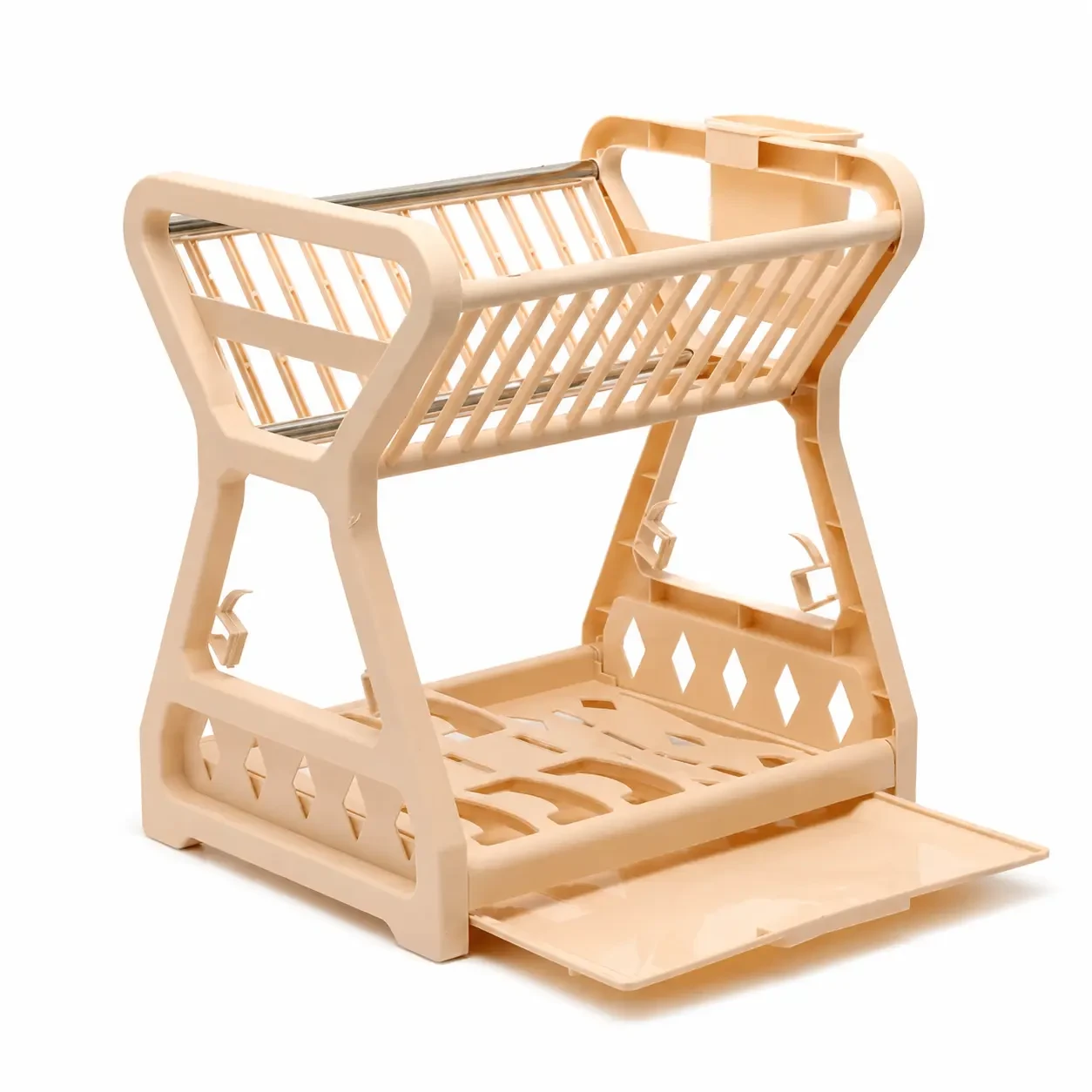 Égouttoir à Vaisselle 2 Niveaux sur Table avec Plateau Égouttoir