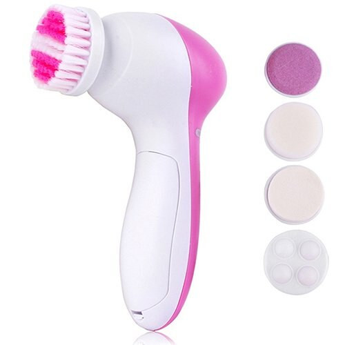 Appareil Nettoyant et Massant Visage Électrique OEM AM-123 - Blanc/Rose