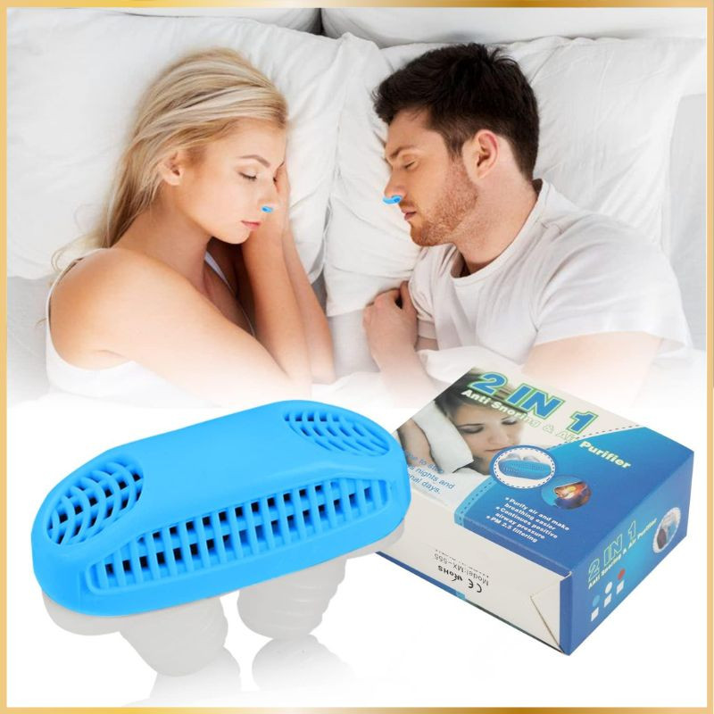 Clip Nasal Anti-Ronflement 2-en-1 avec Purificateur d’Air