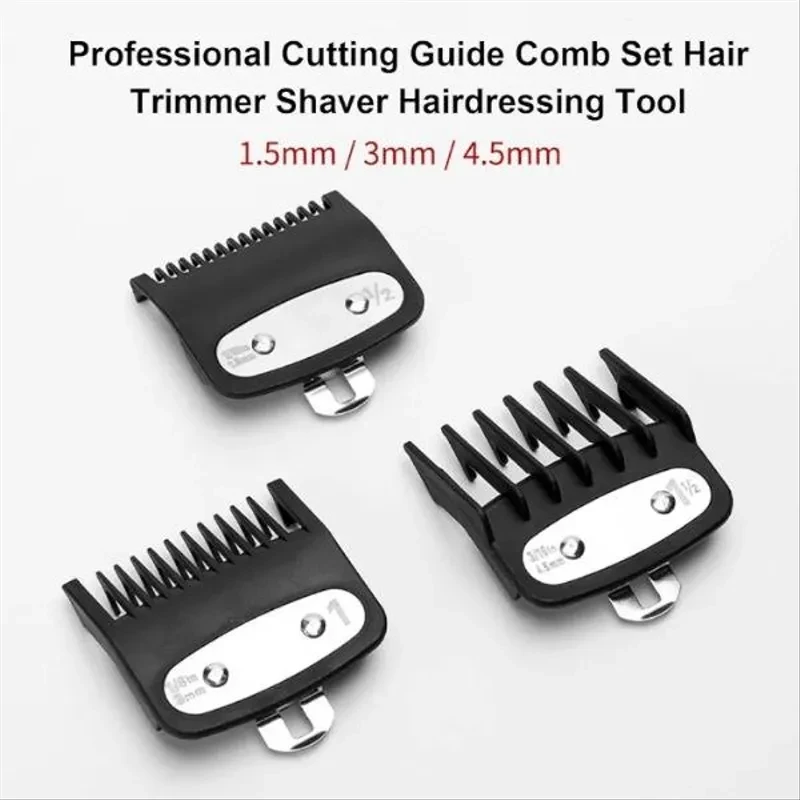 Sabots de Tondeuse Professionnels 3 Pièces - Peignes Guides 1.5mm / 3mm / 4.5mm