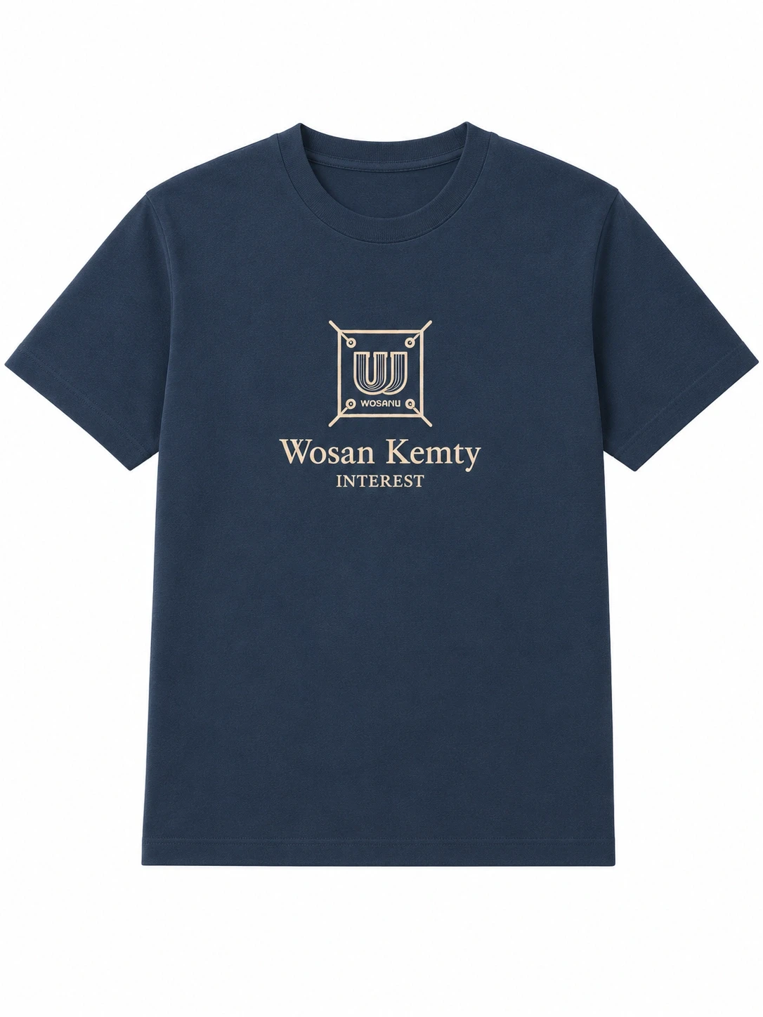T-shirt Bleu Marine « WOSAN KEMTY » – Style Streetwear Graphique