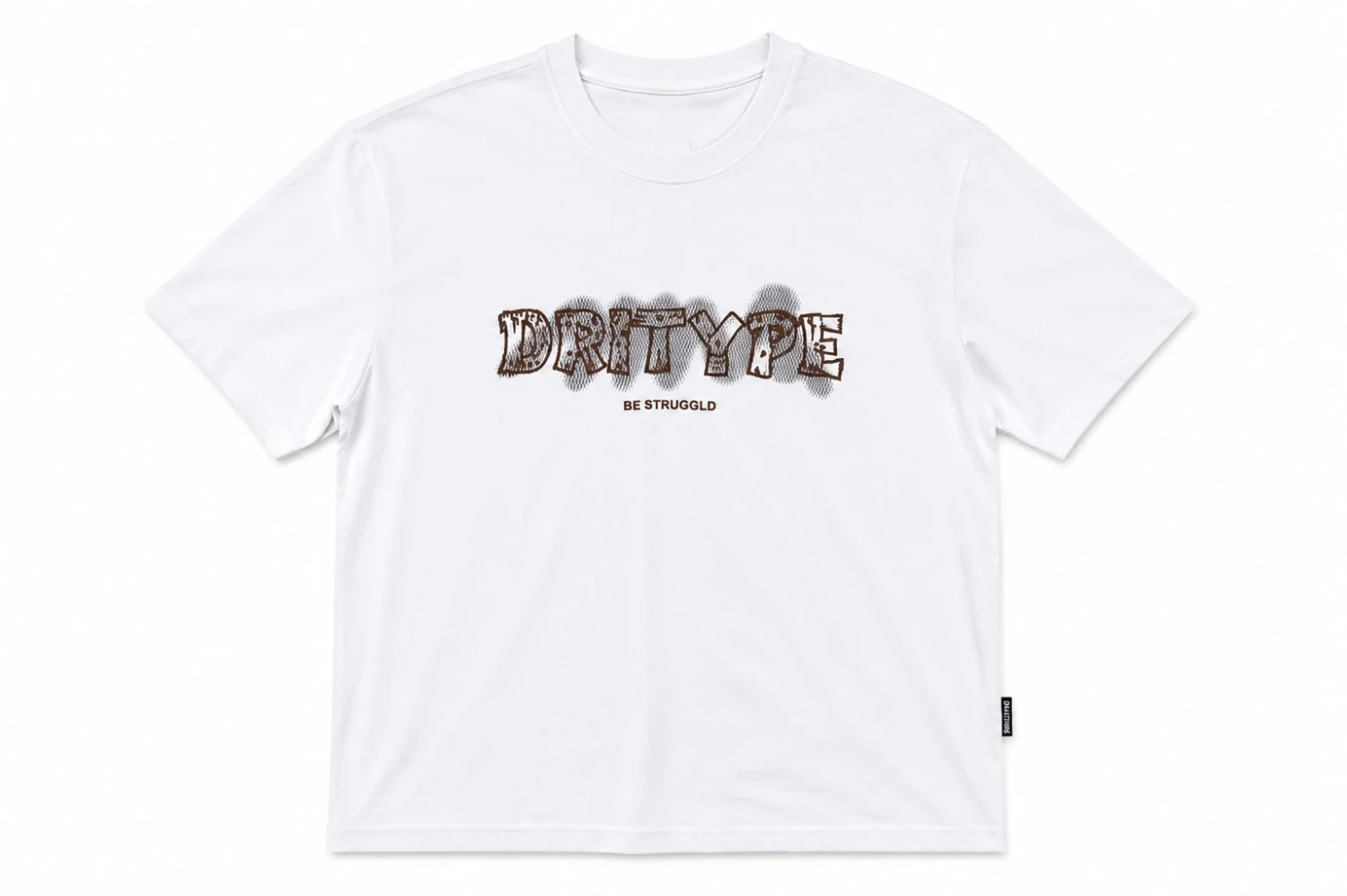 T-shirt Blanc « DRITYPE » Premium – Style Graphique Streetwear