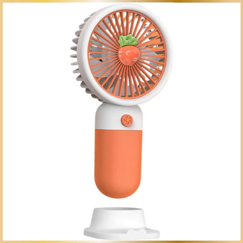 Mini Ventilateur Portable Rechargeable USB – NO.202 - Oranger