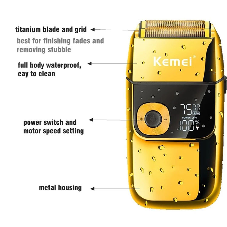 Tondeuse Rasoir à cheveux Barbes à charge rapide et longue autonomie Kemei KM-2028
