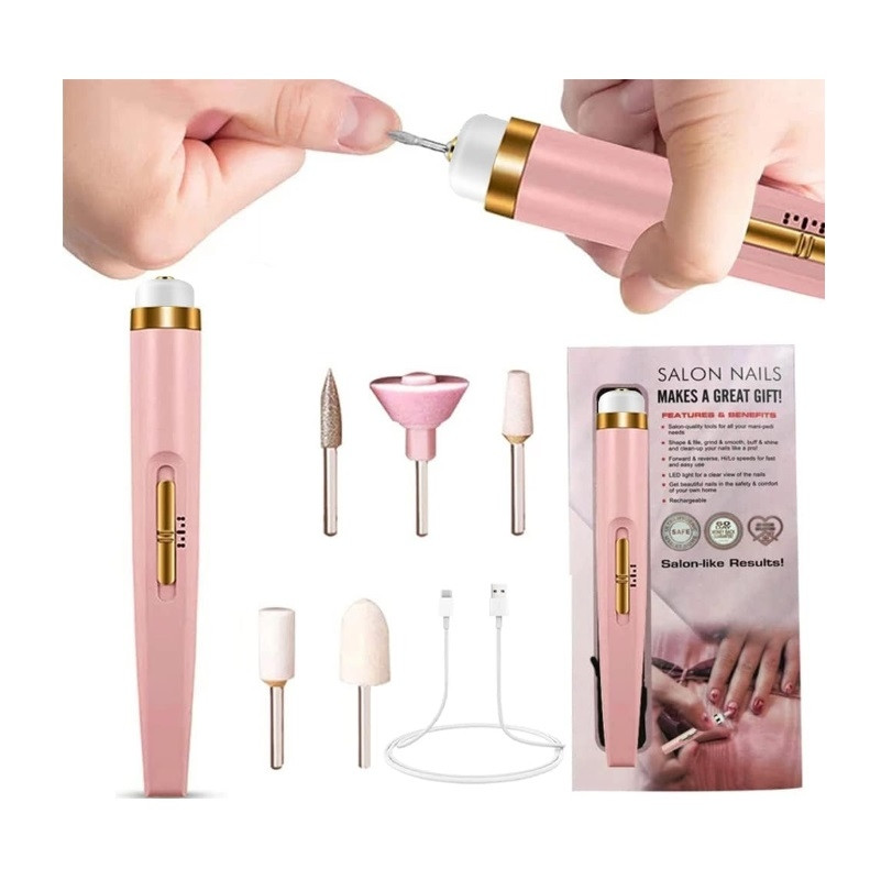 Kit Lime à Ongles Électrique Rechargeable USB