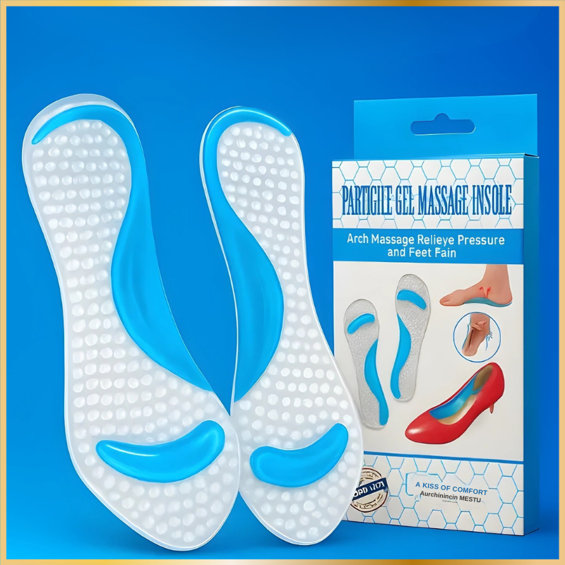 Semelles Gel Massage – Confort & Soutien de la Voûte Plantaire