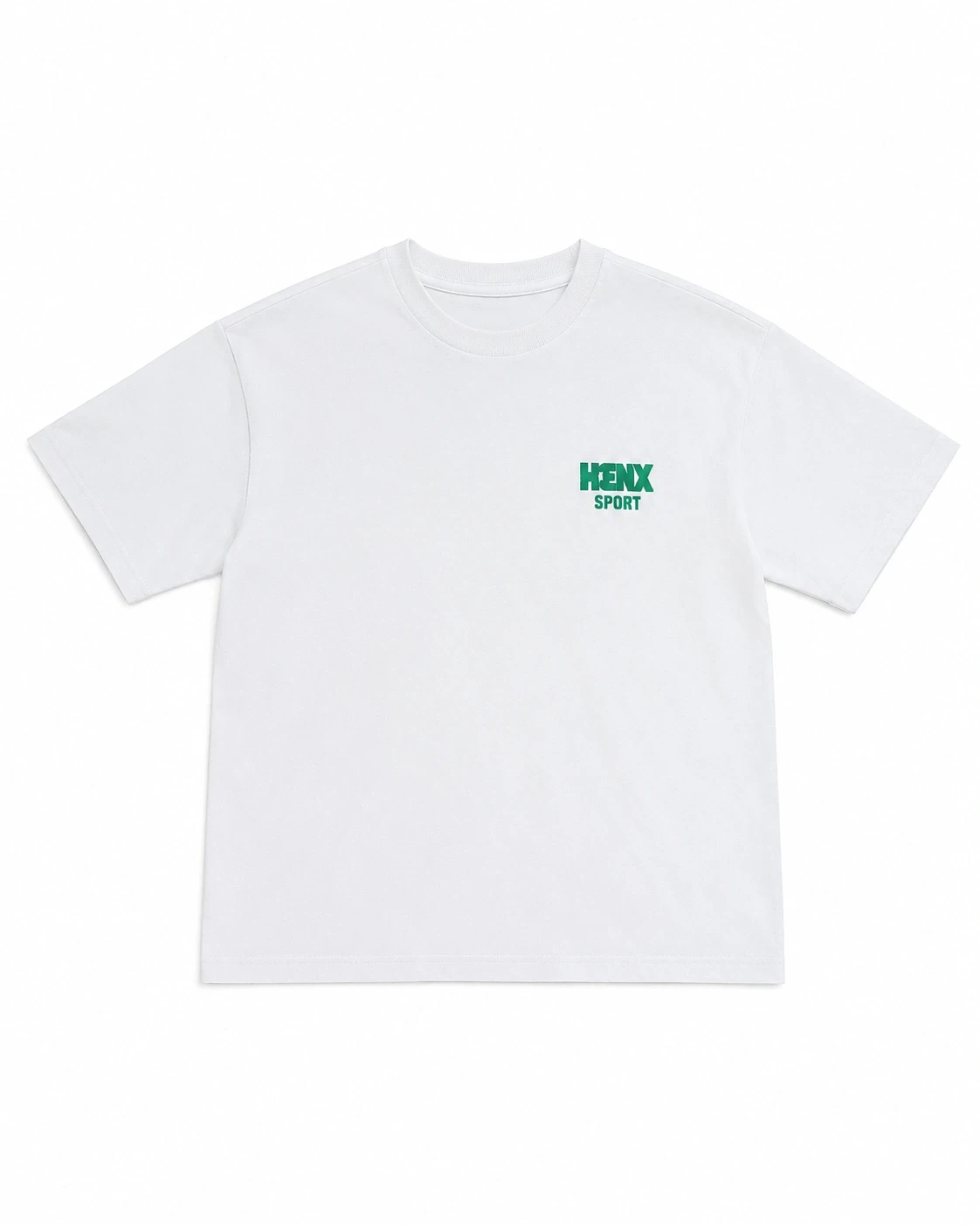 T-shirt Blanc « HENX SPORT » – Style Sportwear Minimaliste