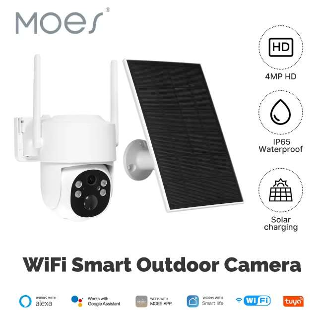 Caméra de Surveillance Extérieure Solaire WiFi 4MP Tuya