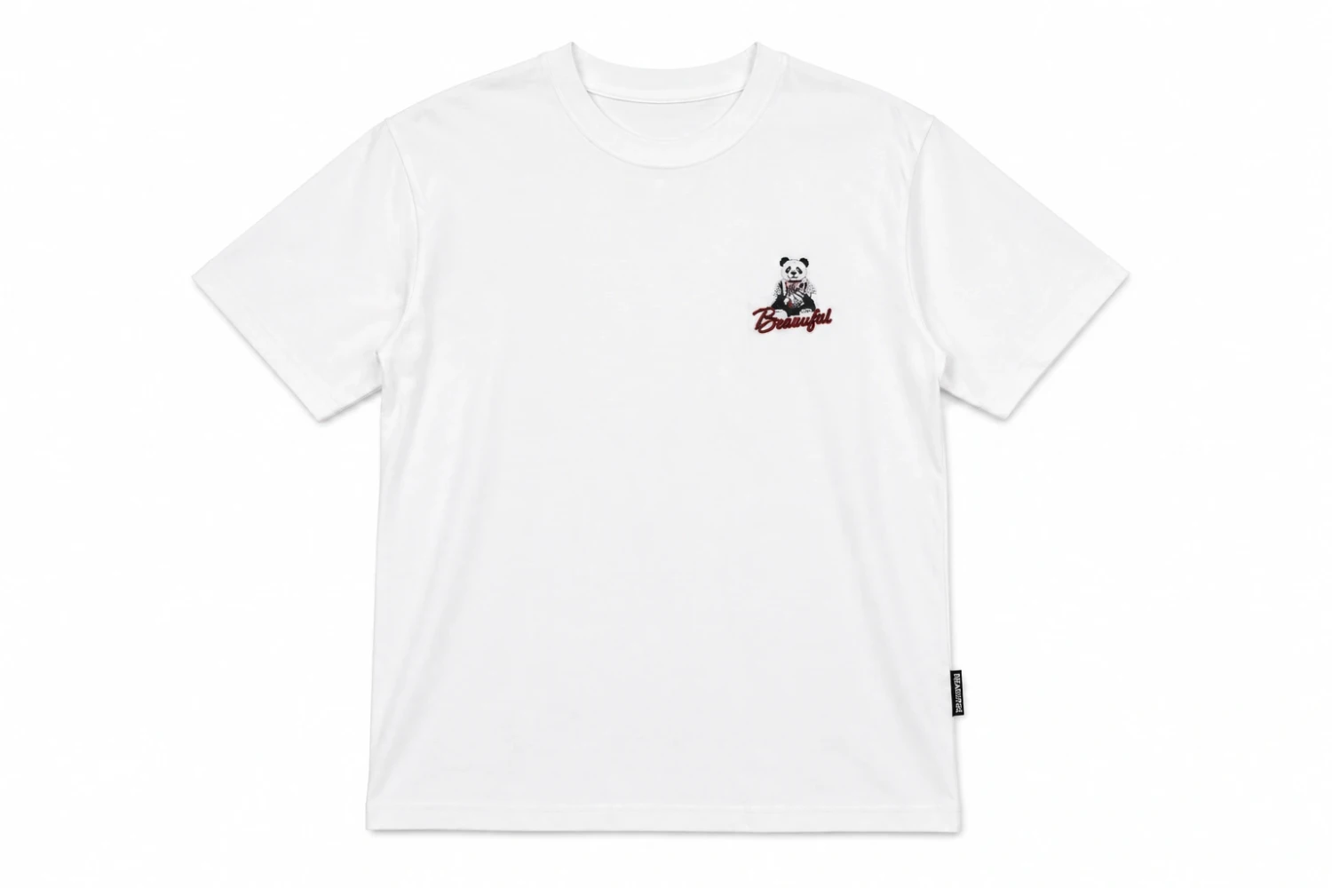 T-shirt Blanc Premium « Beautiful Panda » – Style Streetwear Casual