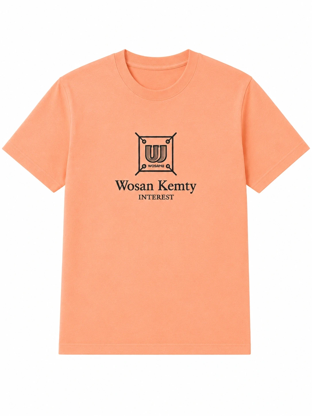 T-shirt Rose Saumon « WOSAN KEMTY » – Style Streetwear Graphique