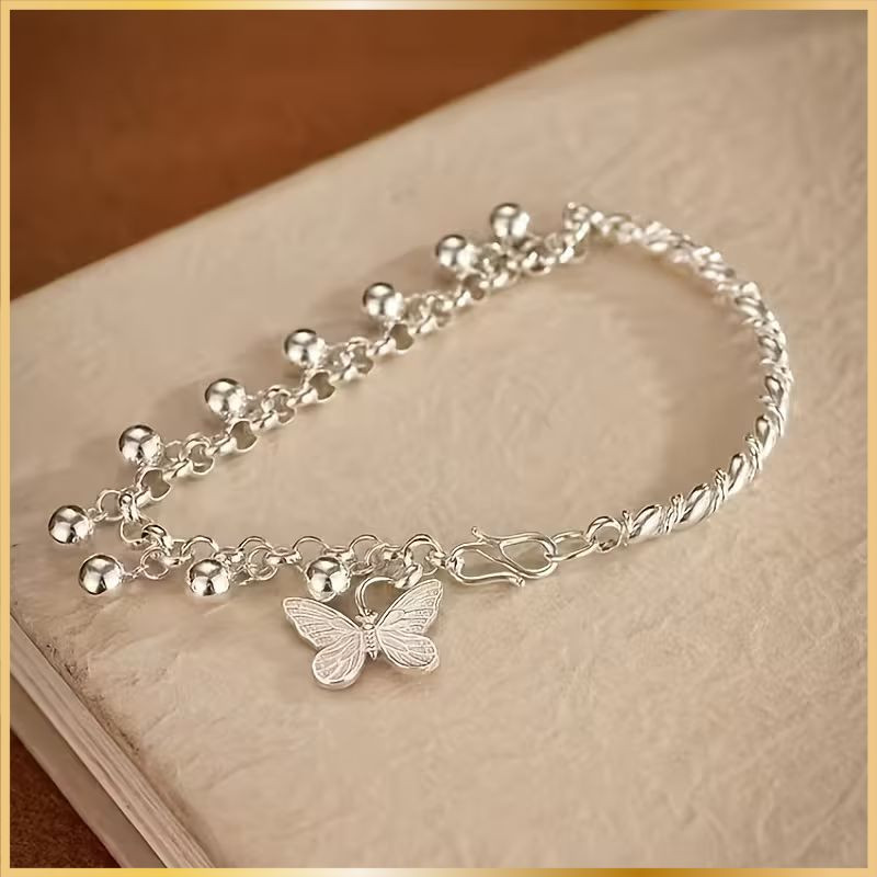 Bracelet Papillon Couple Argent – Luxe & Élégance